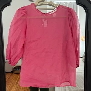 H&M sheer pink top